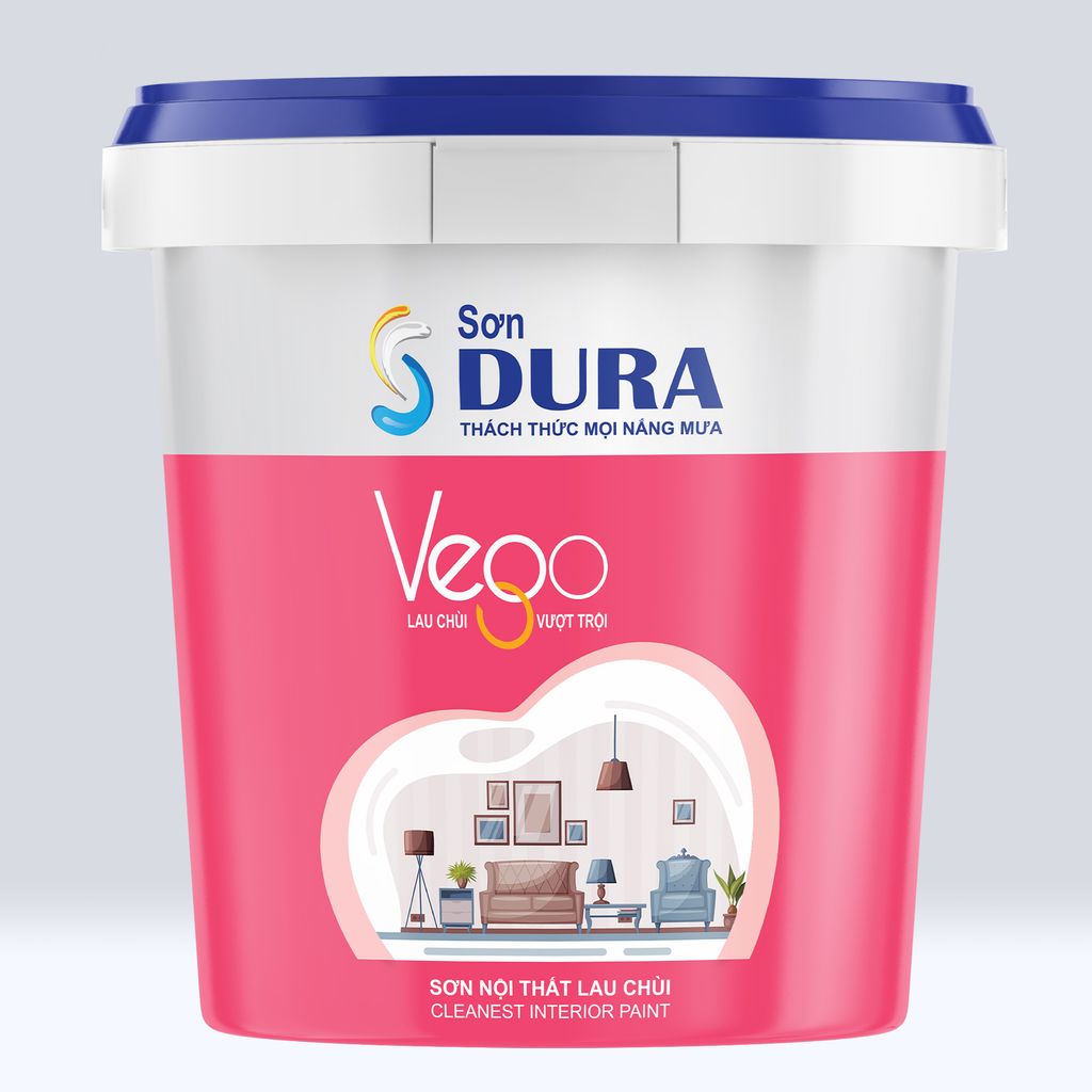 Sơn nội thất Lau Chùi Vượt Trội, Bền màu, Chống nấm mốc & rong rêu Vego