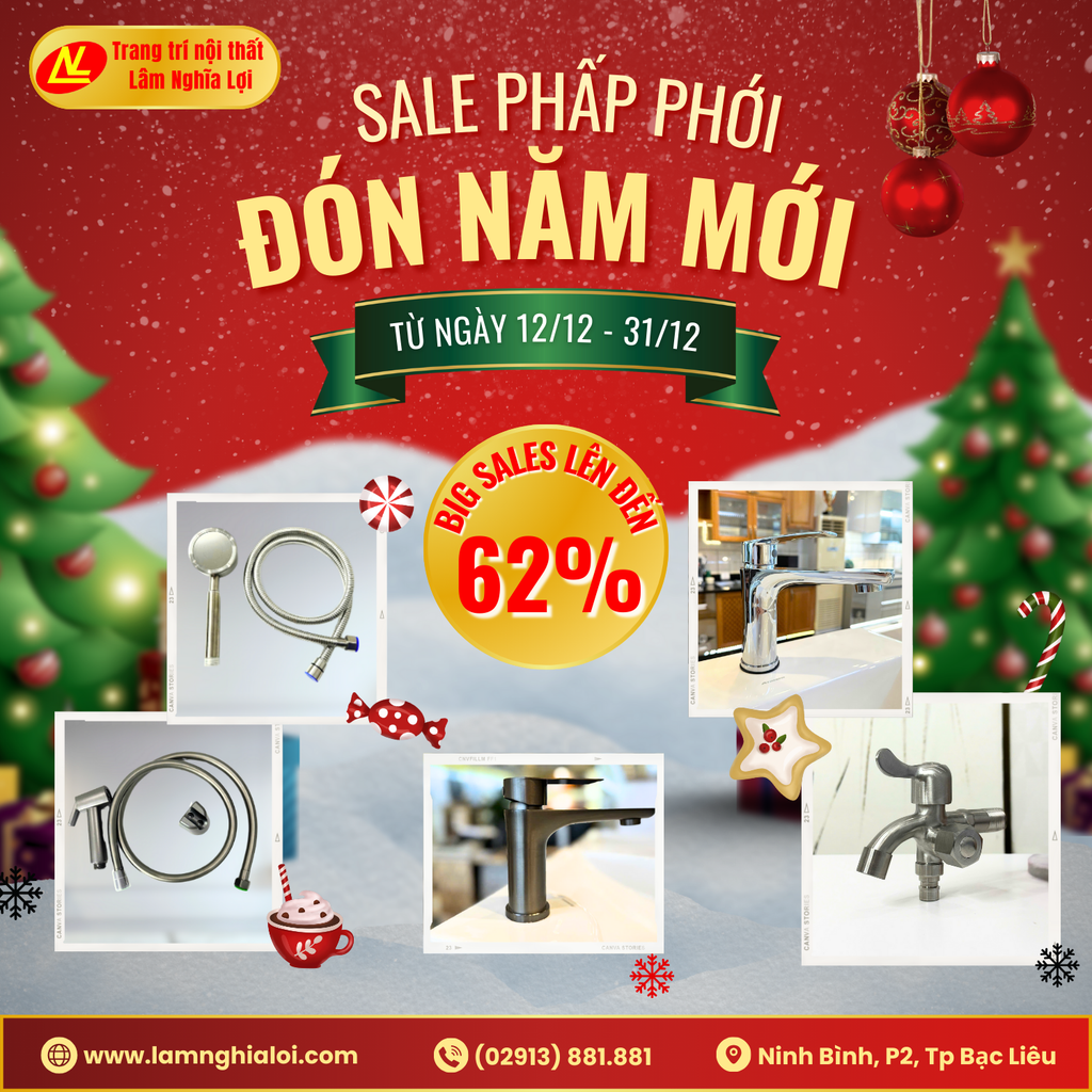 PHỤ KIỆN NHÀ TẮM - BIG SALE LÊN ĐẾN 62%