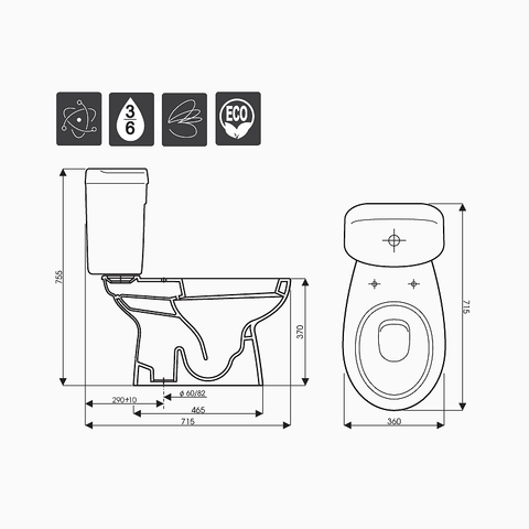  Bàn cầu 2 khối Queen-CD4429 