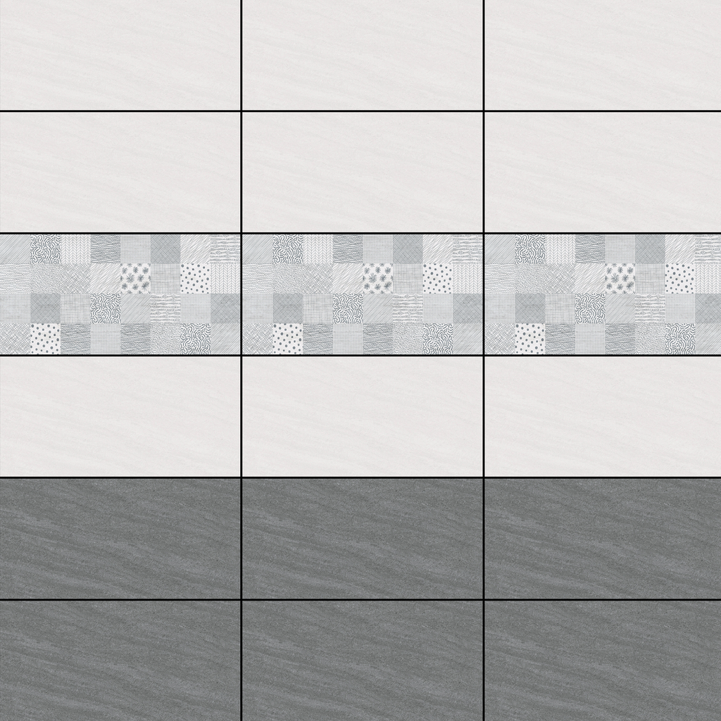 Gạch ốp men bóng vân đá xám điểm hoa văn KTM- GXTX - 30x60