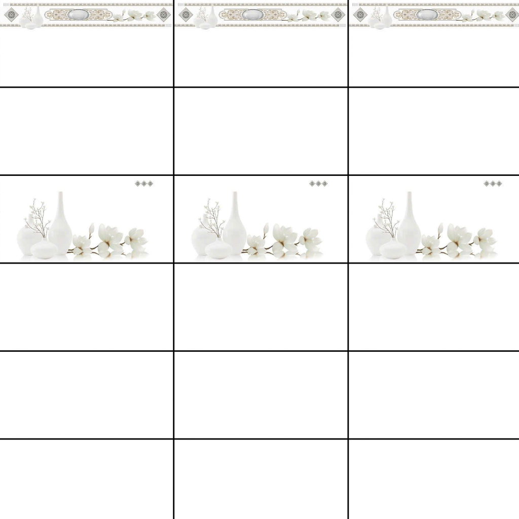 Gạch ốp tường đá bóng kính trắng trơn điểm hoa văn THP - GZNZZ 30x60