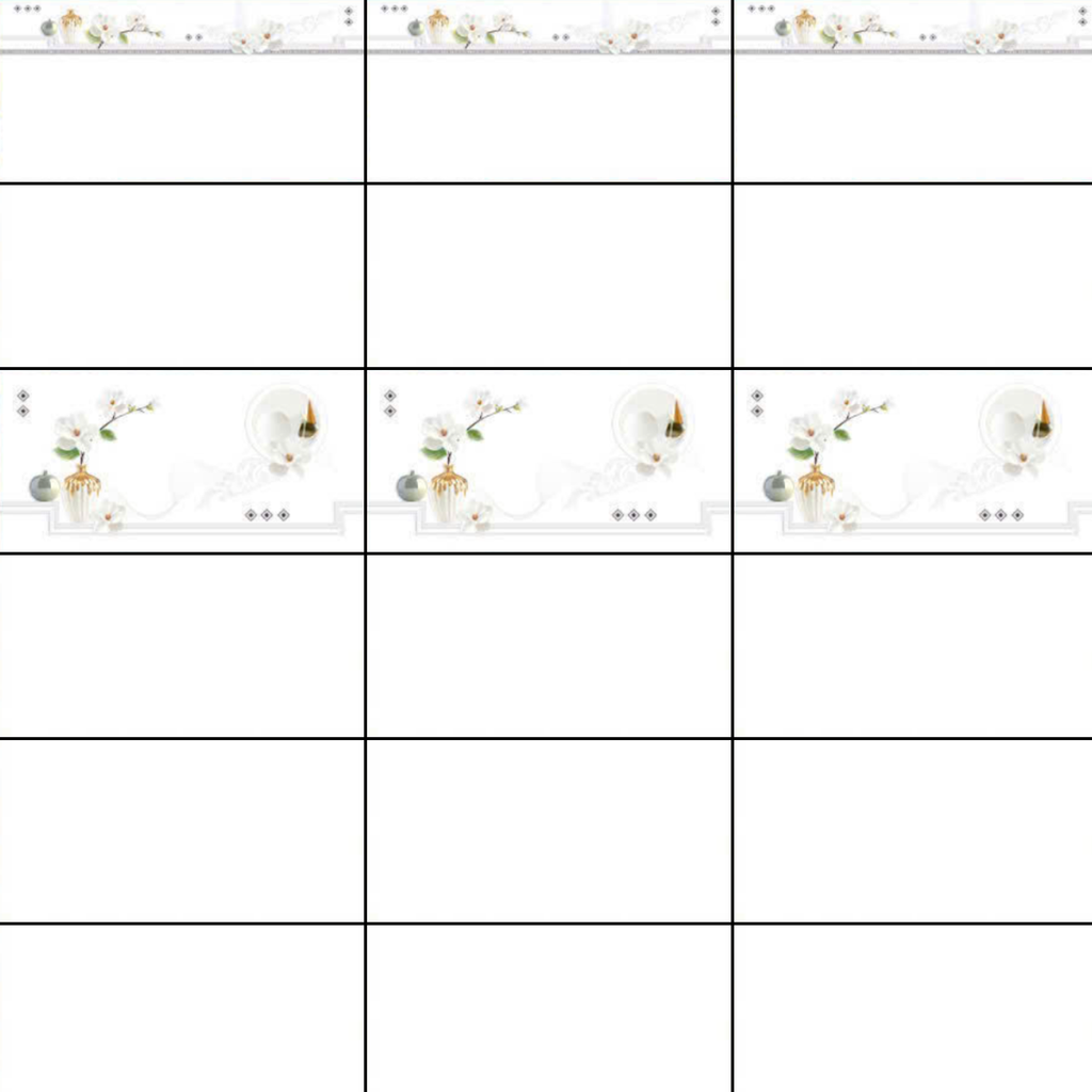 Gạch ốp tường đá bóng kính trắng trơn điểm hoa văn TP - GZNZZ - VB 30x60