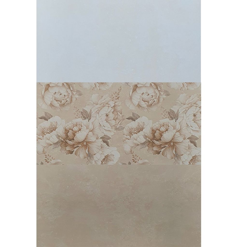 Gạch ốp tường đá bóng kính vàng điểm hoa văn US-HVZD-40x80