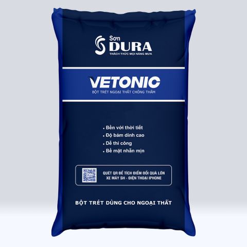 Bột trét ngoại thất Chống Rạn Nứt, Dễ Thi Công Vetonic 40KG 