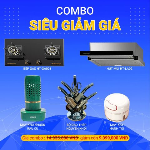  Combo Bếp ga mâm đồng HT-GA001 