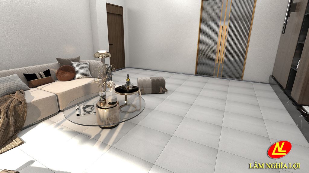 Gạch ốp lát đá mờ xám trơn HM-CF-NNGDF-P - 60x60