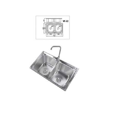  Chậu rửa chén 2 hộc inox 304 WF-E2 