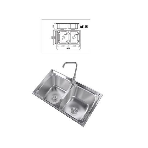  Chậu rửa chén 2 hộc inox 304 WF-E5 