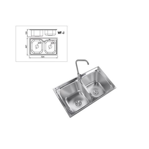  Chậu rửa chén 2 hộc inox 304 WF-J 