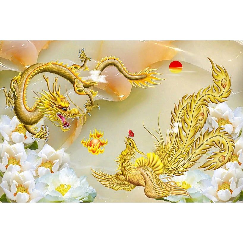 Gạch tranh con Rồng 02