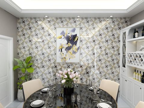  Gạch ốp lát đá bóng kính trang trí ngôi sao SG-GXZFD - 30x30 