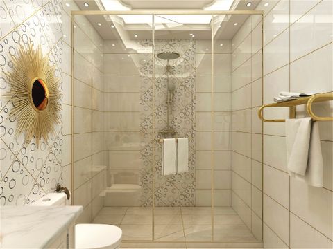  Gạch ốp lát đá bóng kính trang trí trắng nhũ bạc tròn SG-GXZZD - 30x30 