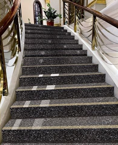  Gạch ốp lát cầu thang giả đá hoa cương đen LT-HTVDX-D - 47x120 