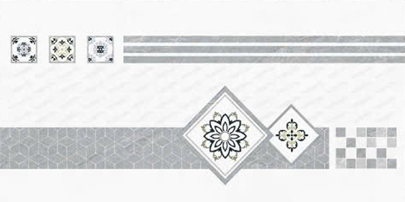 Gạch ốp đá bóng kính vân mây xám điểm hoa CTN-HVZM - 40x80