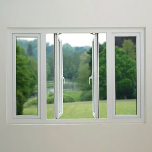  Cửa nhựa lõi thép - cửa sổ 4 cánh mở quay 