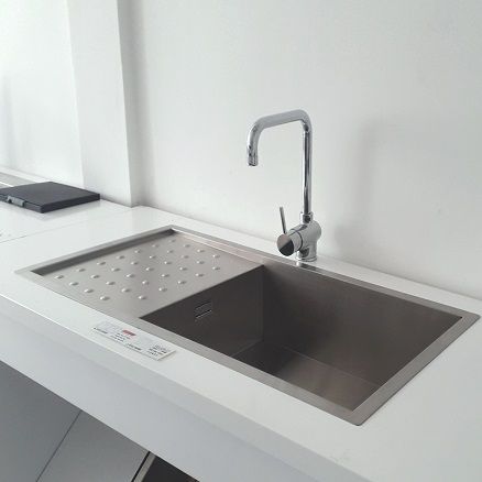  Chậu rửa chén 1 hộc 1 bàn inox 304 IP-D100 (IB-P01) 