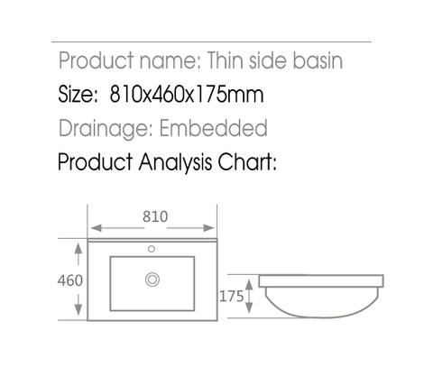  Lavabo âm bàn dương vành HT-D80 