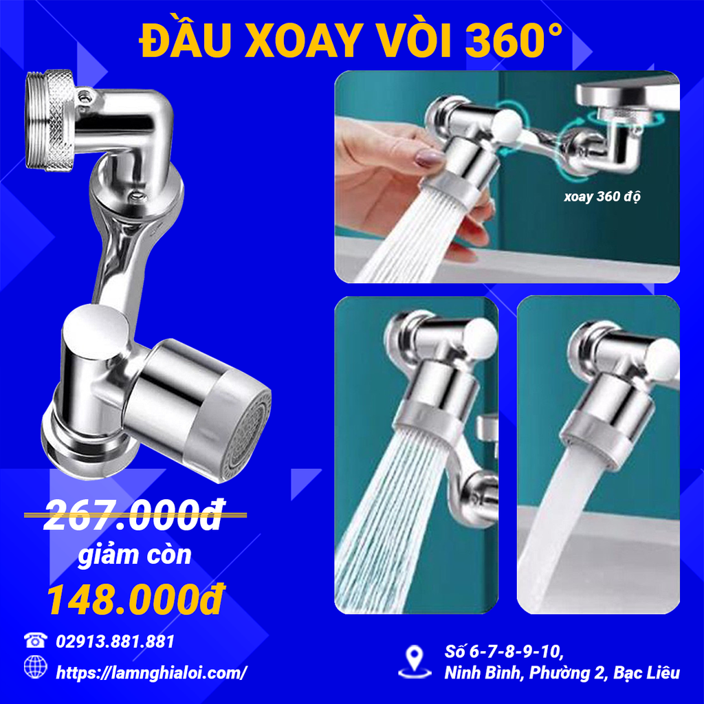 Đầu xả nước xoay 360 KS1