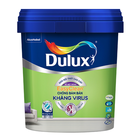  Sơn nội thất Dulux Easyclean Chống bám bẩn kháng virus bề mặt bóng E017B 