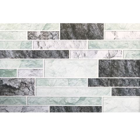  Gạch ốp tường men mờ trang trí sọc xanh GMD-FTD - 25x40 