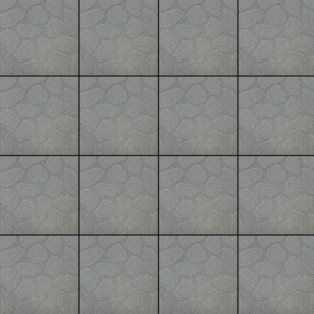 Gạch lát nền đá đồng chất sỏi xám GD-HTHX - 40x40