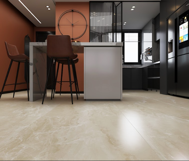 Gạch lát nền vân đá vàng mờ GD-VZNZZ-S - 80x80