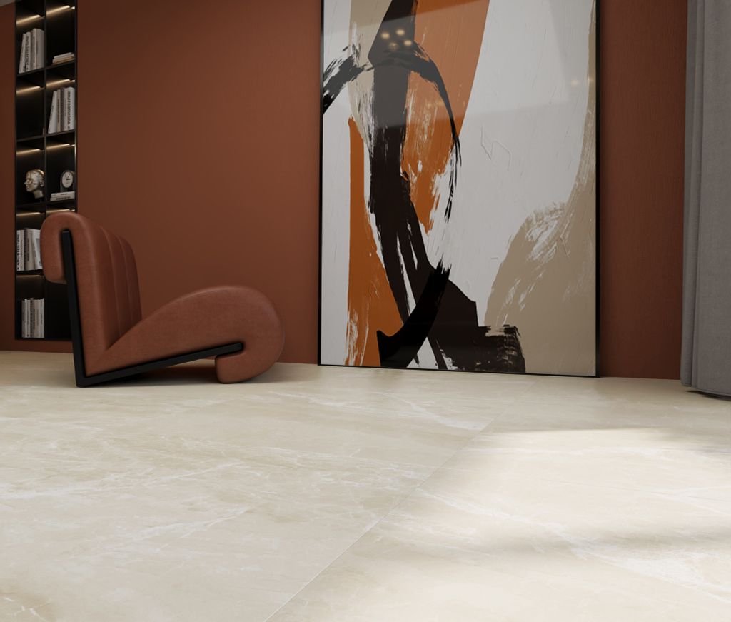 Gạch lát nền vân đá vàng mờ GD-VZNZZ-S - 80x80