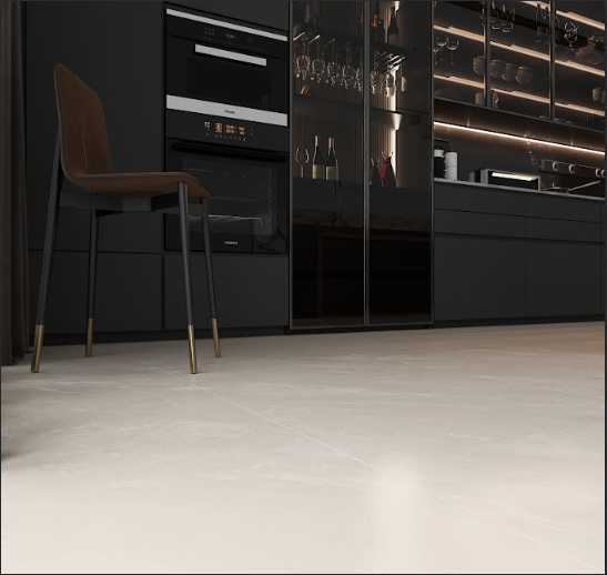 Gạch lát nền vân đá kem vàng mờ GD-VZTZD-S - 80x80