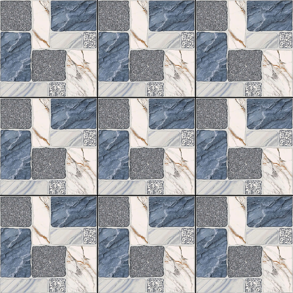 Gạch lát nền sân vườn men mờ hoa văn xám GHCM-MZZD - 50x50