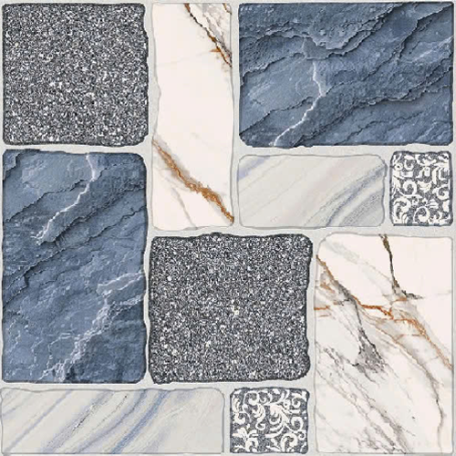 Gạch lát nền sân vườn men mờ hoa văn xám GHCM-MZZD - 50x50