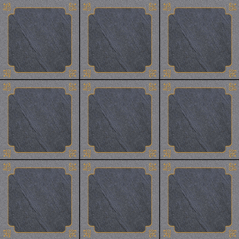  Gạch lát nền sân vườn men mờ hoa văn xám GHCM-MZZF - 50x50 