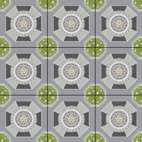  Gạch lát nền sân vườn men mờ hoa văn xám GHCM-MZZG - 50x50 