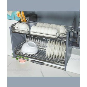  Giá bát đĩa nâng hạ inox 304 nan Oval EPV9080 