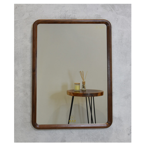  Gương soi treo tường chữ nhật đứng khung gỗ ốc chó 