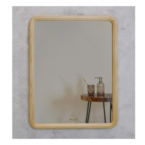  Gương soi treo tường chữ nhật đứng khung gỗ tần bì 