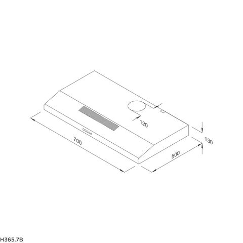 Máy hút khói, khử mùi H365.7B 