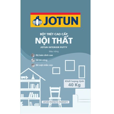  Bột trét nội thất Cao Cấp Jotun Putty 40KG 