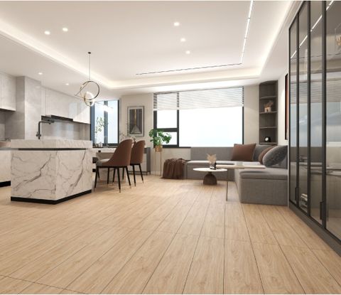  Gạch ốp lát giả gỗ mờ vàng KP-FZTG - 20x100 