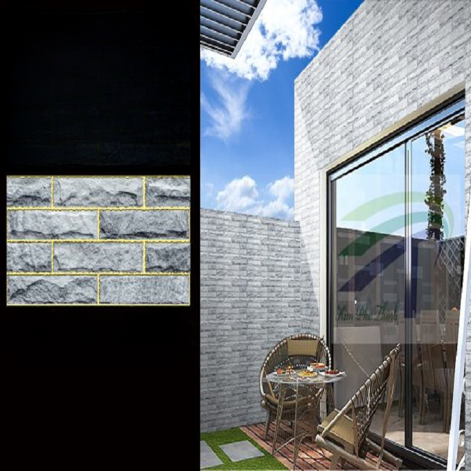 Gạch trang trí bóng kính khắc kim xám KPT DMZG - 15x30