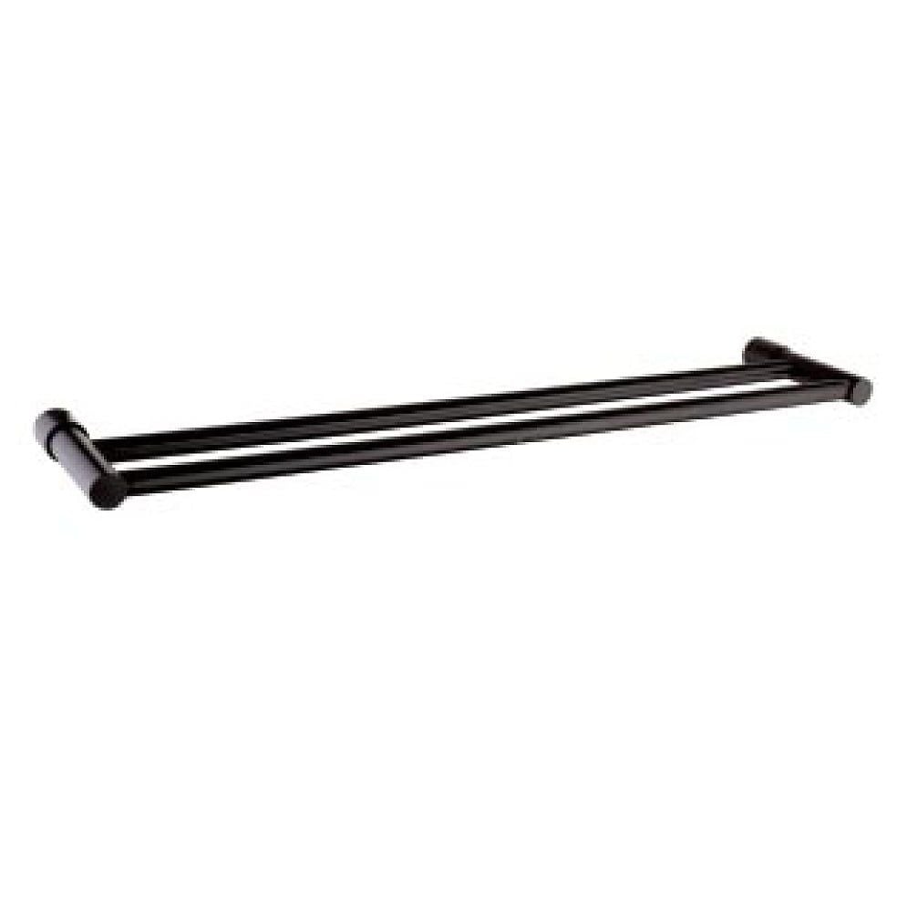 Thanh treo khăn đôi loại đế tròn inox 304 sơn tĩnh điện KS - 12D