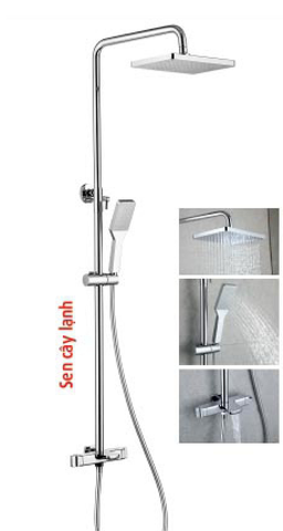  Sen tắm đứng lạnh đồng thau mạ crome KS - 2020 