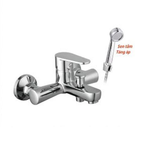  Bộ củ - dây - tay sen nóng lạnh đồng thau mạ crome (tay sen tăng áp) KS - 2105 