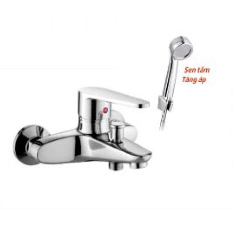  Bộ củ - dây - tay sen nóng lạnh đồng thau mạ crome (tay sen tăng áp) KS - 2113 
