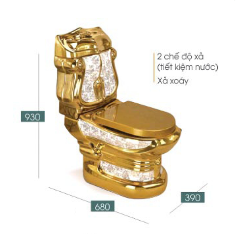  Bồn cầu liền khối (màu vàng) KS-4509V 