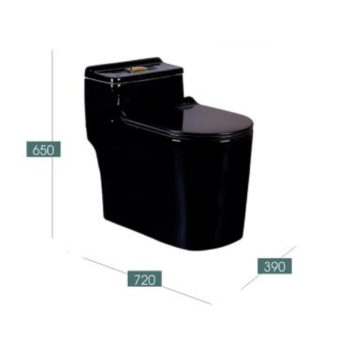  Bồn cầu liền khối (màu đen) KS-4511D 