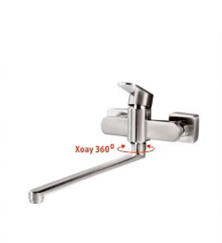  Vòi rửa chén nóng lạnh âm tường inox 304 (xoay 360 độ) KS - 5388A 