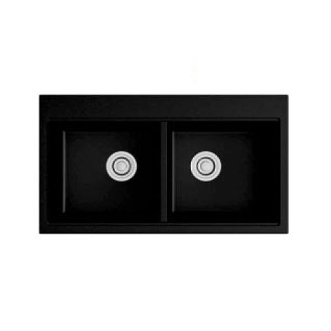  Chậu rửa chén đá Nano 2 hộc (đen) KS-8046G 