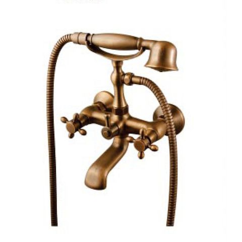  Bộ củ - dây - tay sen nóng lạnh đồng thau giả cổ KS - 8101 