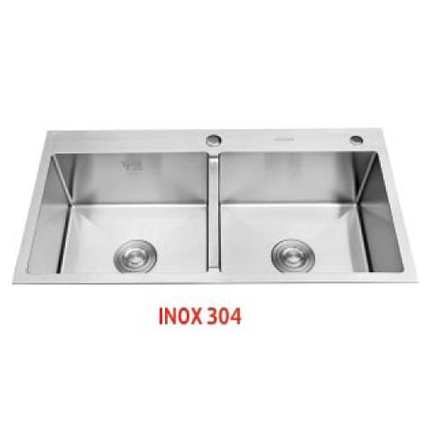  Chậu rửa chén 2 hộc inox 304 KS8245PD 