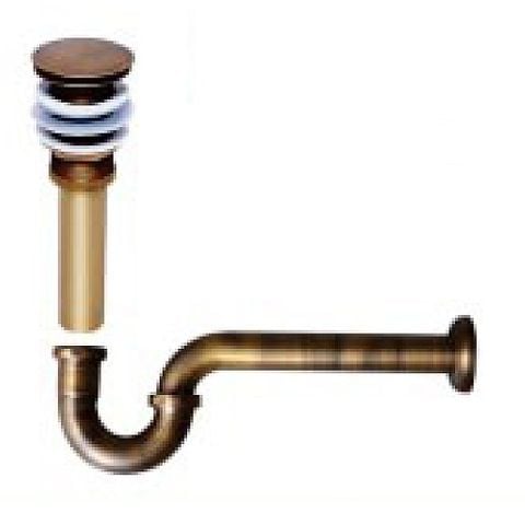  Xả nhấn lavabo đặt bàn đồng thau giả cổ KS - 8601K 